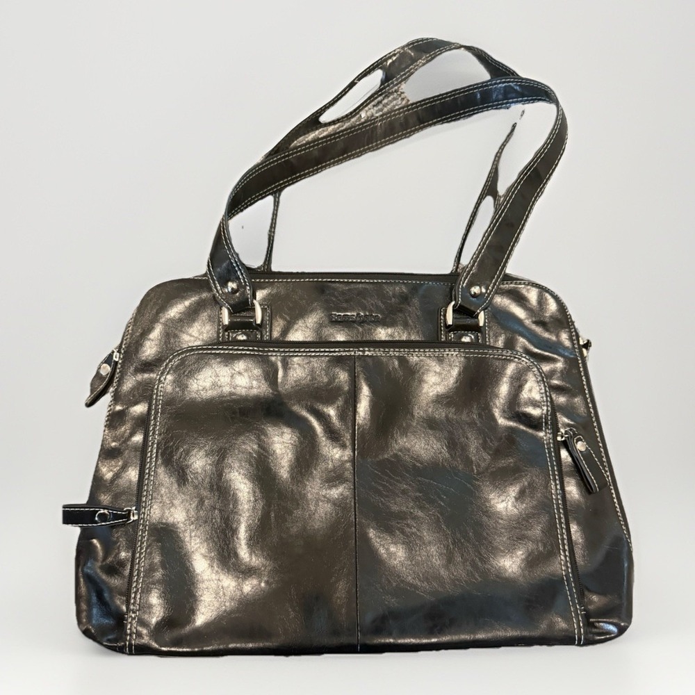 SAMSONITE TOTE BAG/ LAPTOP BLACK LEATHER LIKE BAG FITS 15.4 LAPTOPS AND‎ MORE